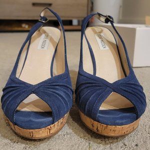 Steve Madden blue suede heels